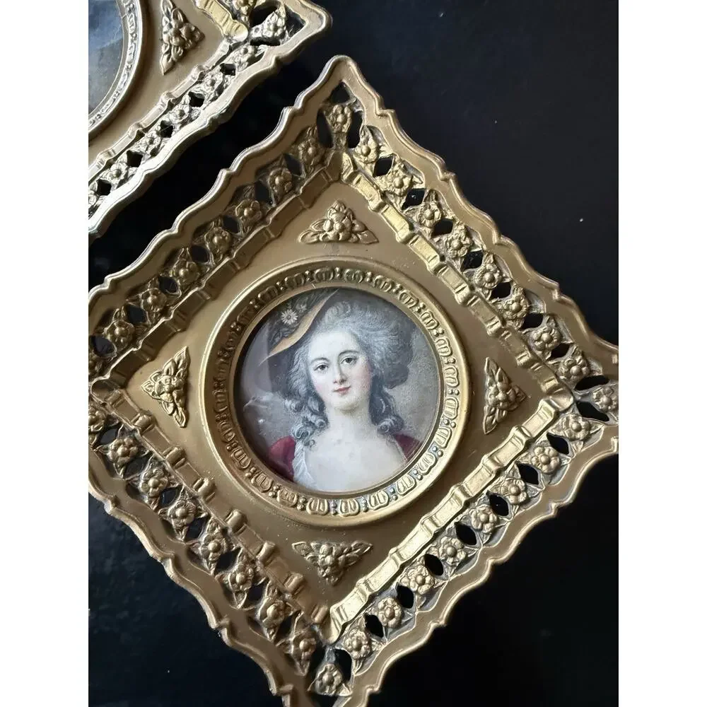 A CAMEO CREATION Convex Glass 2 Portraits Countess Grosvenor and Blessington